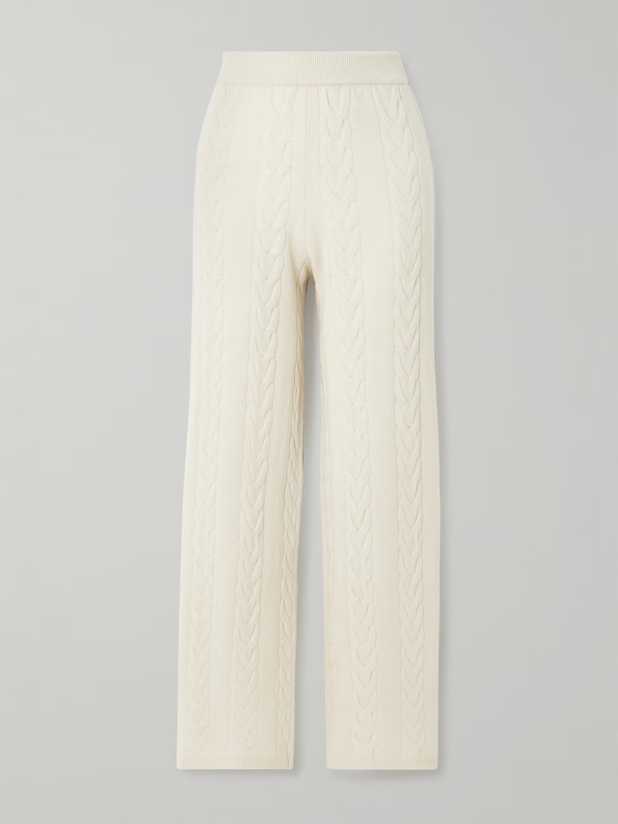 Dagny cable-knit cashmere straight-leg track pants | NET-A-PORTER (US)