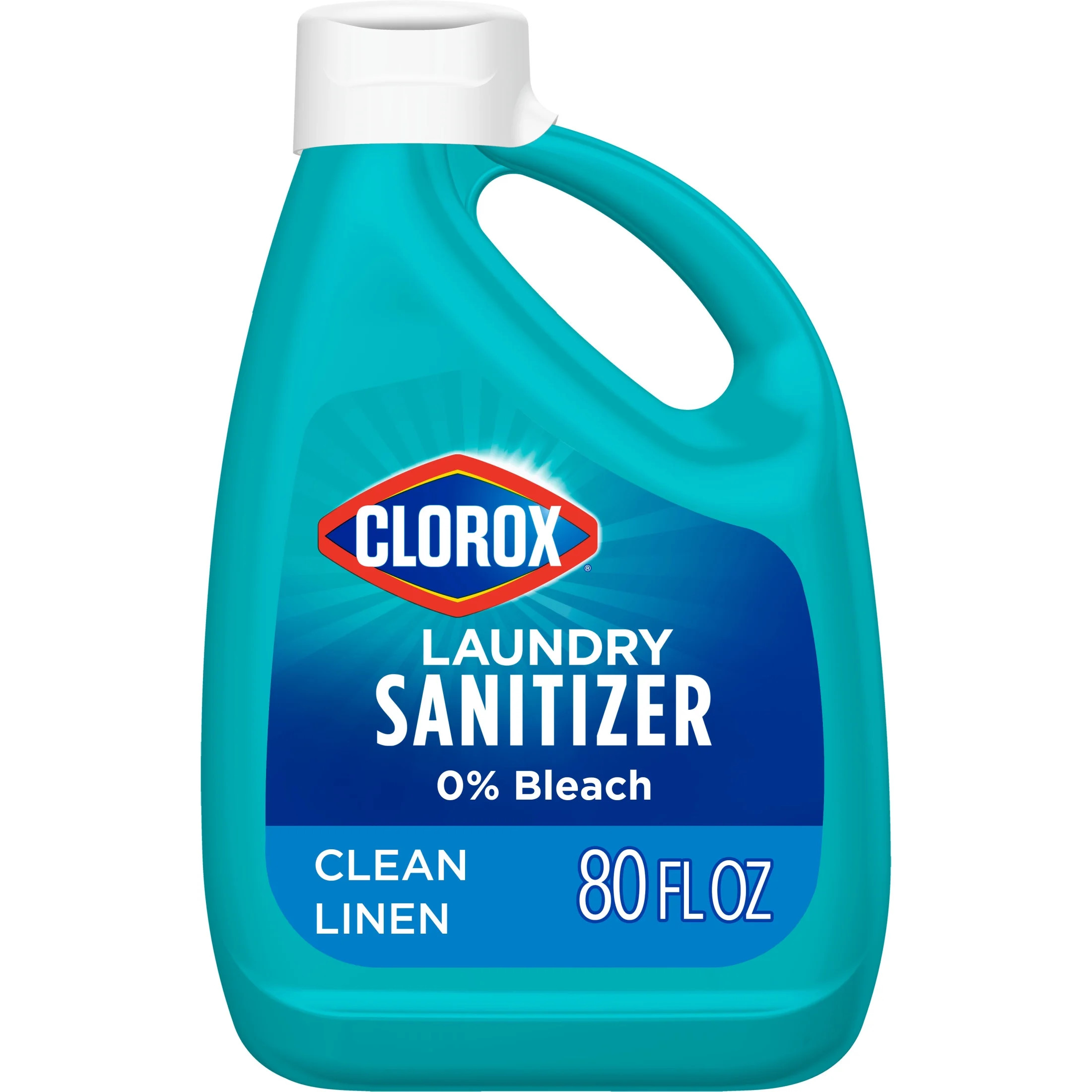 Clorox Laundry Sanitizer, 0% Bleach, Color Safe, Clean Linen, 80 Fluid Ounces | Walmart (US)