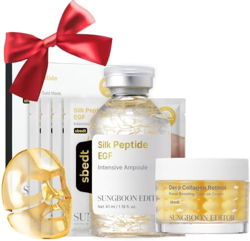 SUNGBOON EDITOR Firm-Looking & Glow HOMETOX Trio for Radiant Skin: Gold Mask, EGF Silk Peptide Am... | Amazon (US)