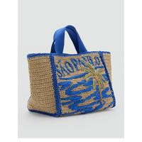 Mango Girls Straw Shoulder Bag - Beige | Very (UK)