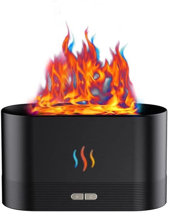 Upgraded 7 Color Flame Fireplace Air Aroma Essential Oil Diffuser,USB Personal Desktop Noiseless ... | Amazon (US)