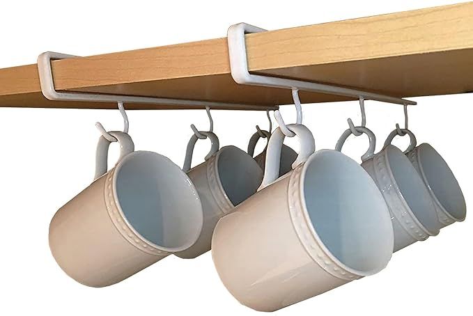 Better Houseware Undershelf Cup & Mug Hooks-Set of 2, mug organizer for cabinet standard, 2pcs X3... | Amazon (US)