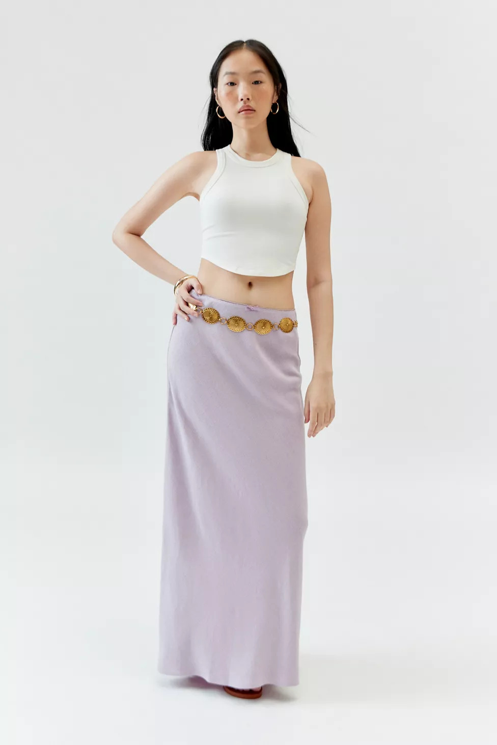 Urban Renewal Remnants Slub Linen Maxi Skirt | Urban Outfitters (US and RoW)