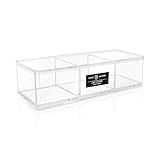 Isaac Jacobs Clear Acrylic 3 Section Organizer- Three Compartment Drawer Tray and Storage Solution f | Amazon (US)