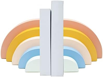 Decorably Rainbow Bookends for Kids, Book Ends for Kids Rooms, Book Ends Kids, Kids Bookends for ... | Amazon (US)