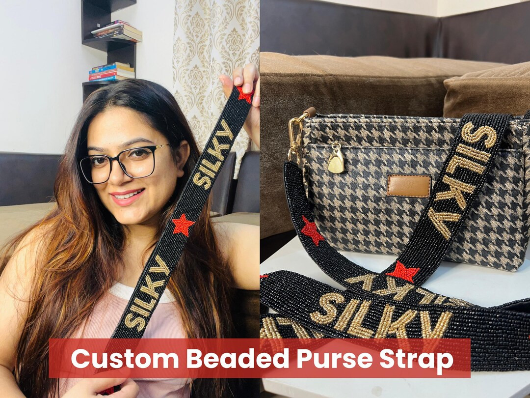 Custom Beaded Purse Strap – Handmade & Personalized With Any Name, Color Symbol – Boho Bag St... | Etsy (US)