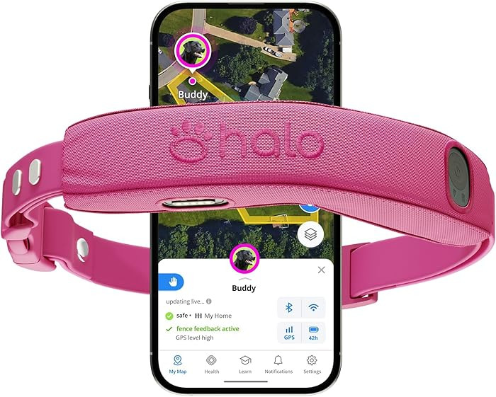 Halo Collar 5, New Wireless Dog Fence & GPS Dog Collar, Subscription Required, Waterproof, Orchid... | Amazon (US)
