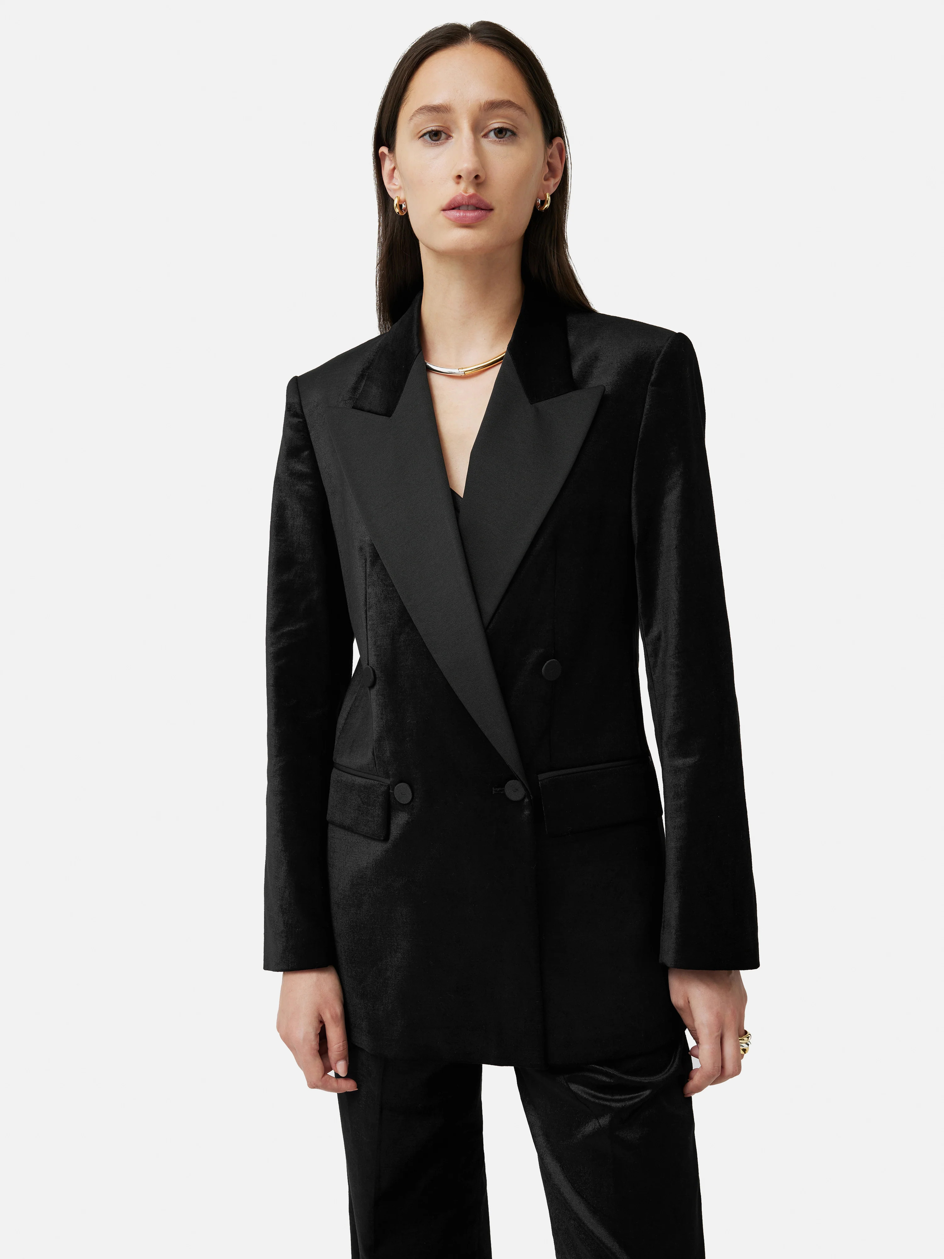 Velvet Trim Blazer | Jigsaw (UK)