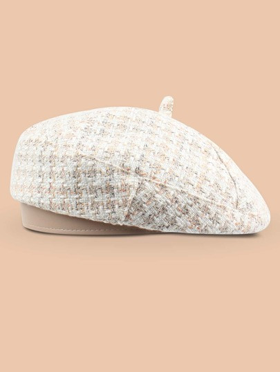 Houndstooth Pattern Beret | SHEIN
