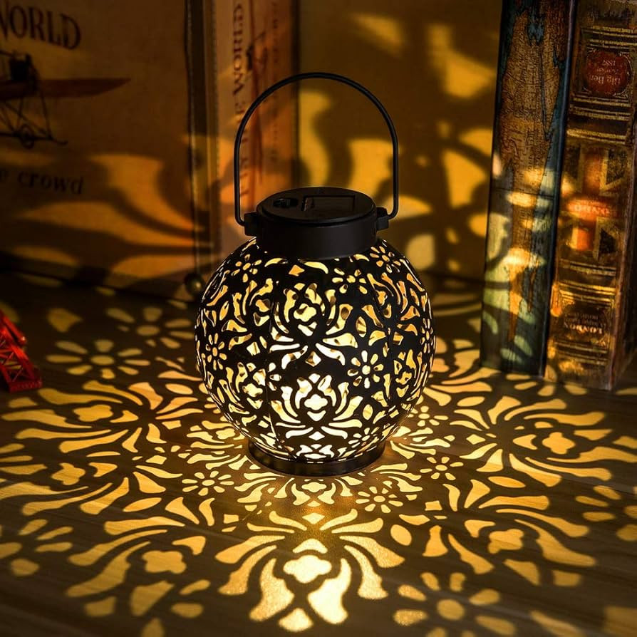 EXCMARK 2 Pack Outdoor Solar Hanging Lantern Lights Metal LED Decorative Lamp for Garden Patio Co... | Amazon (US)