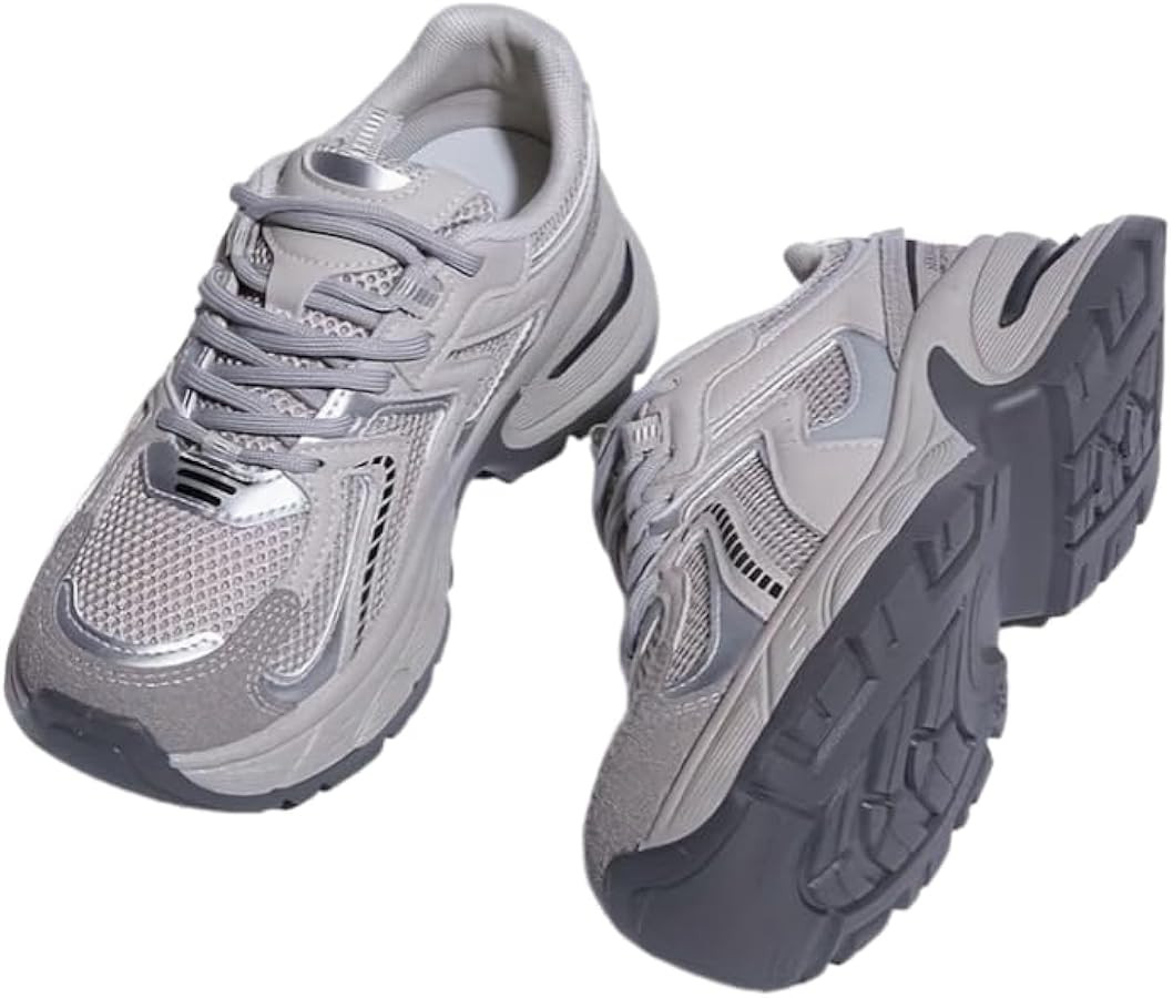 Chunky Sneakers for Women Platform Tennis Fashion Dad Shoes Mesh Breathable Casual Wedge Lace Up ... | Amazon (US)