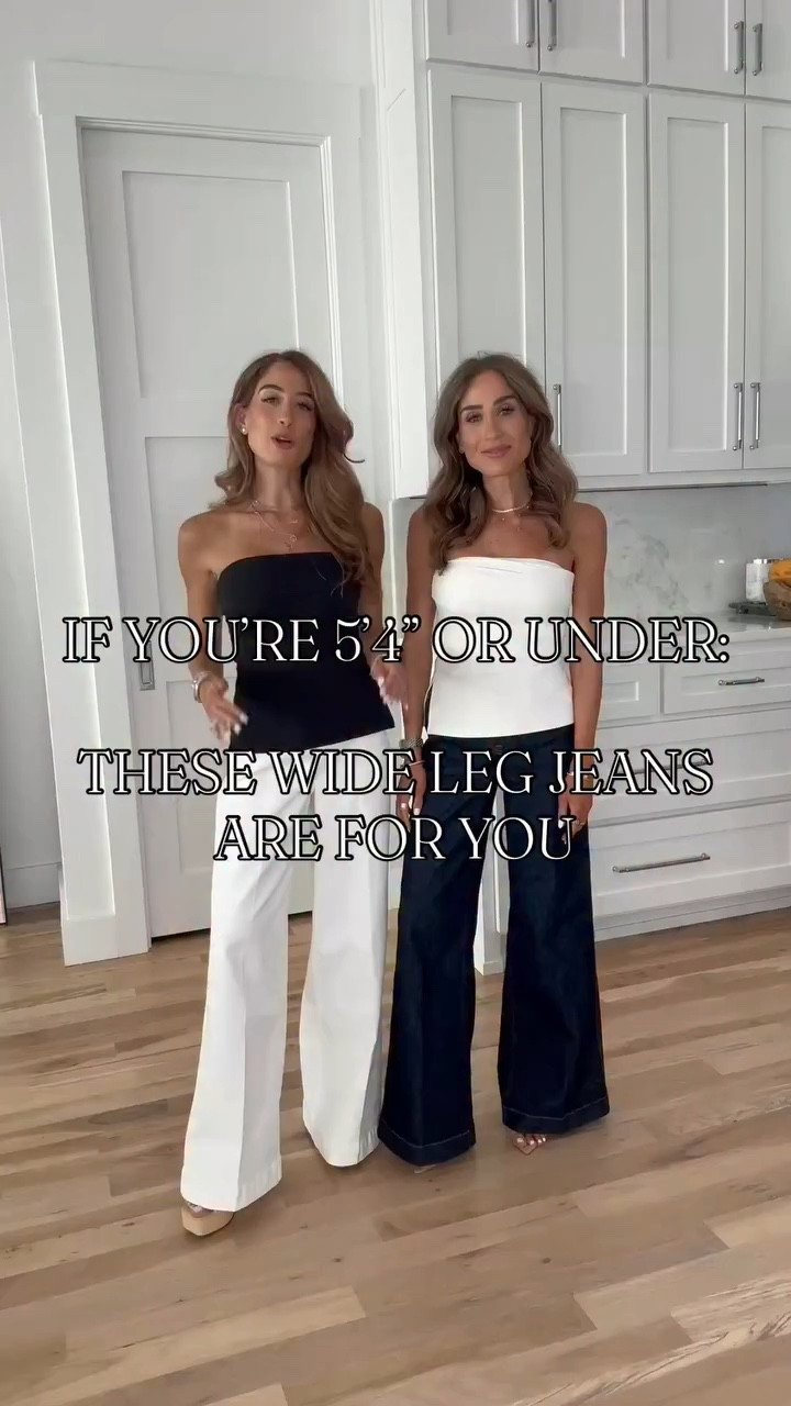 petite wide leg jeans for shorties like us ☺️ on sale with code  LTKSPANX
you will love the stretch to these and require no hemming if you’re 5’4” or under. We will also share our other petite denim favorites with you! 

We are 5’1” for reference and wear xs/23/24 in most styles 

#petitedenim#petitejeans#petitefashion#petitedenimmusthaves 

Petite denim, Denim for petites, denim for short girls, petite outfit ideas, petite jeans, spring denim, ankle jeans, wide leg jeans, petite wide leg jeans

#LTKSaleAlert #LTKPetite #LTKSpringSale