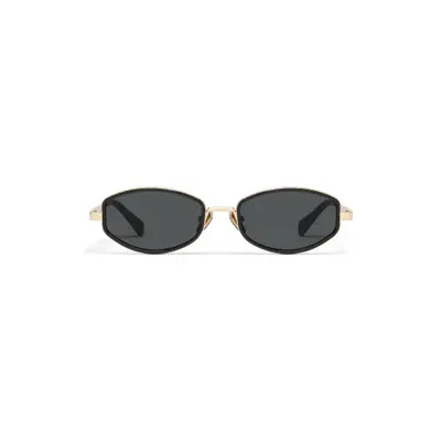 QUAY So Niche 54mm Round Sunglasses in Black/smoke at Nordstrom | Nordstrom