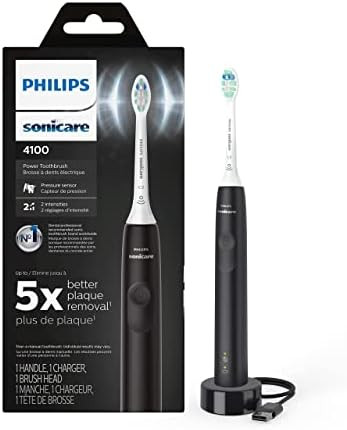Philips Sonicare 4100 Power Toothbrush, Rechargeable Electric Toothbrush with Pressure Sensor, Bl... | Amazon (US)