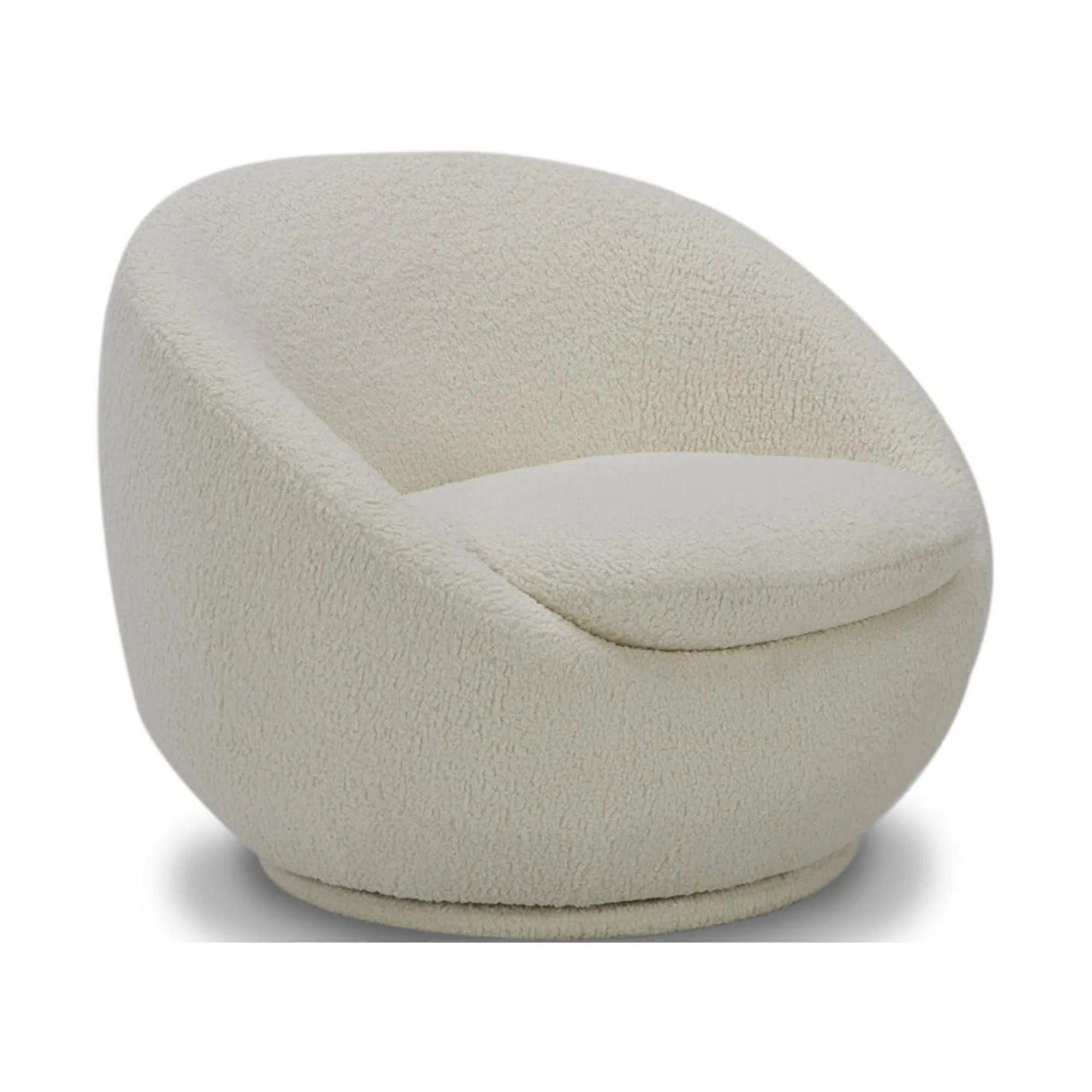 Better Homes & Gardens Mira Swivel Accent Chair, Cream Shearling | Walmart (US)