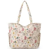 GYNKY Corduroy Tote Bag for Women Large Capacity Work Bag Weekender Duffle Bags with 6 Pockets Sh... | Walmart (US)