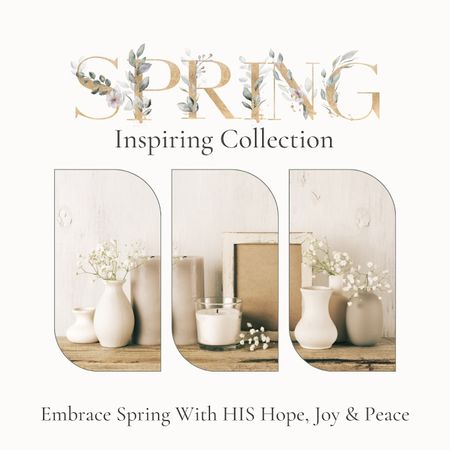 Embrace Spring With HIS Hope, Joy & Peace

Inspiring Decor for Spring & Easter for your Home.

Link in bio to see more!


#LTKhome #LTKSeasonal #LTKfamily