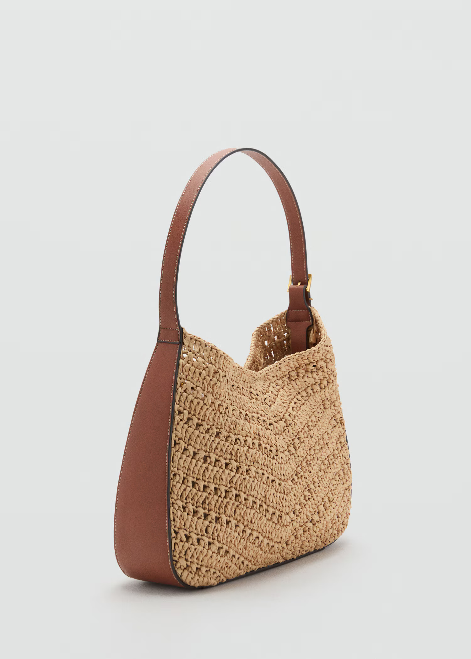Natural fibre shoulder bag - Women | MANGO USA | Mango (US/MX/AU)