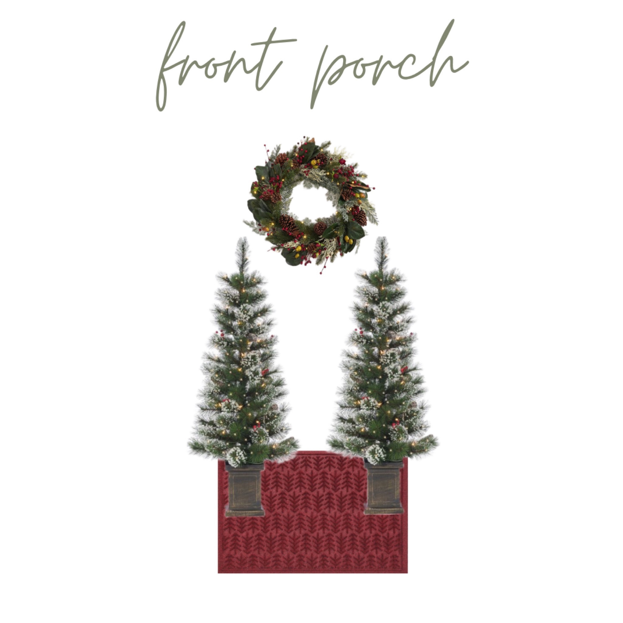 #christmas
#frontporch
#wreath
#tree
#mat

#LTKhome #LTKSeasonal #LTKHoliday
