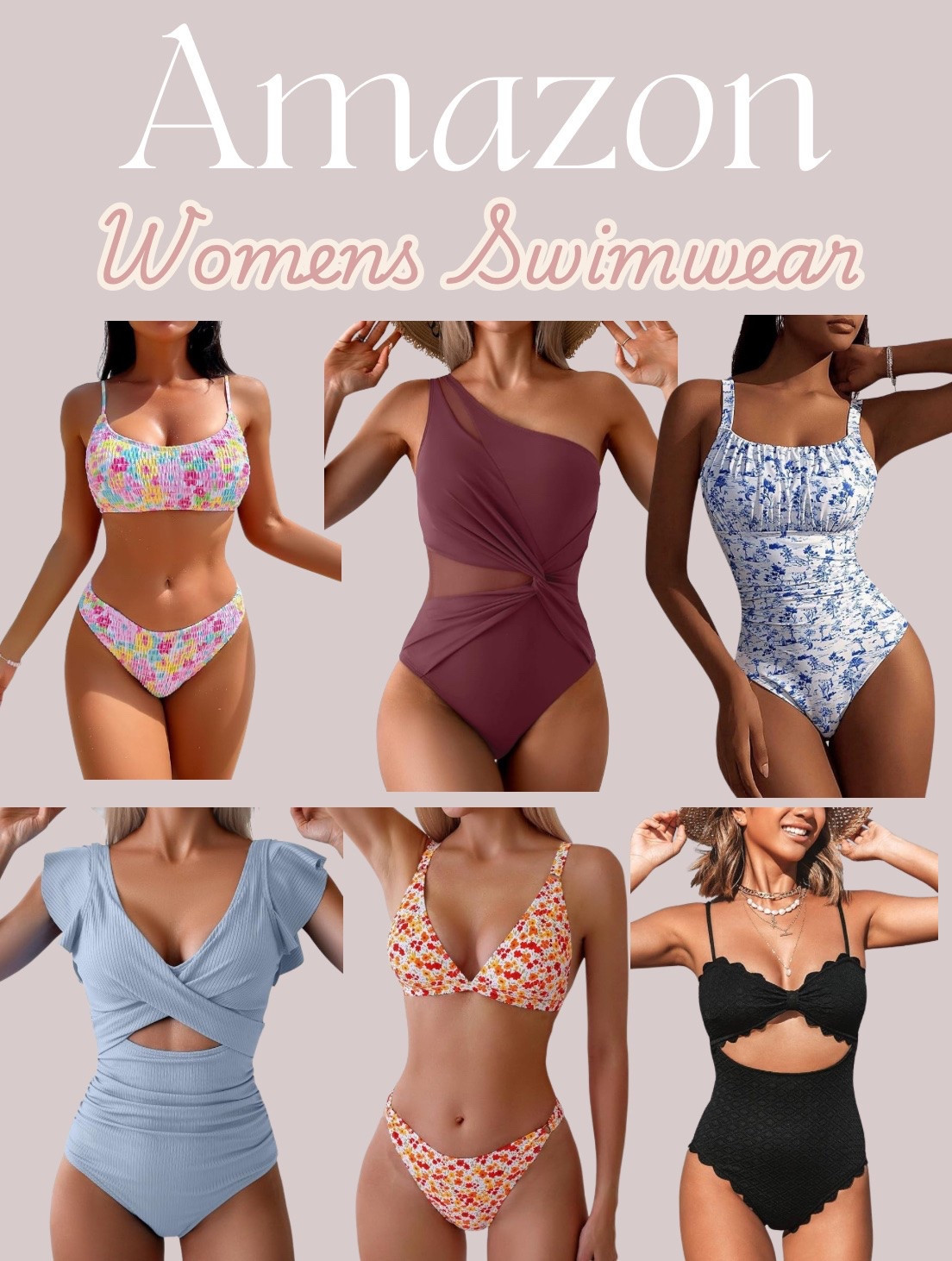 Women’s swimsuits from Amazon 

Amazon swim, swimwear, Amazon bikini, bathing suit, summer, travel, vacation, women’s swim, two piece swim, one piece swim, resort, beach

#LTKSwim #LTKTravel
