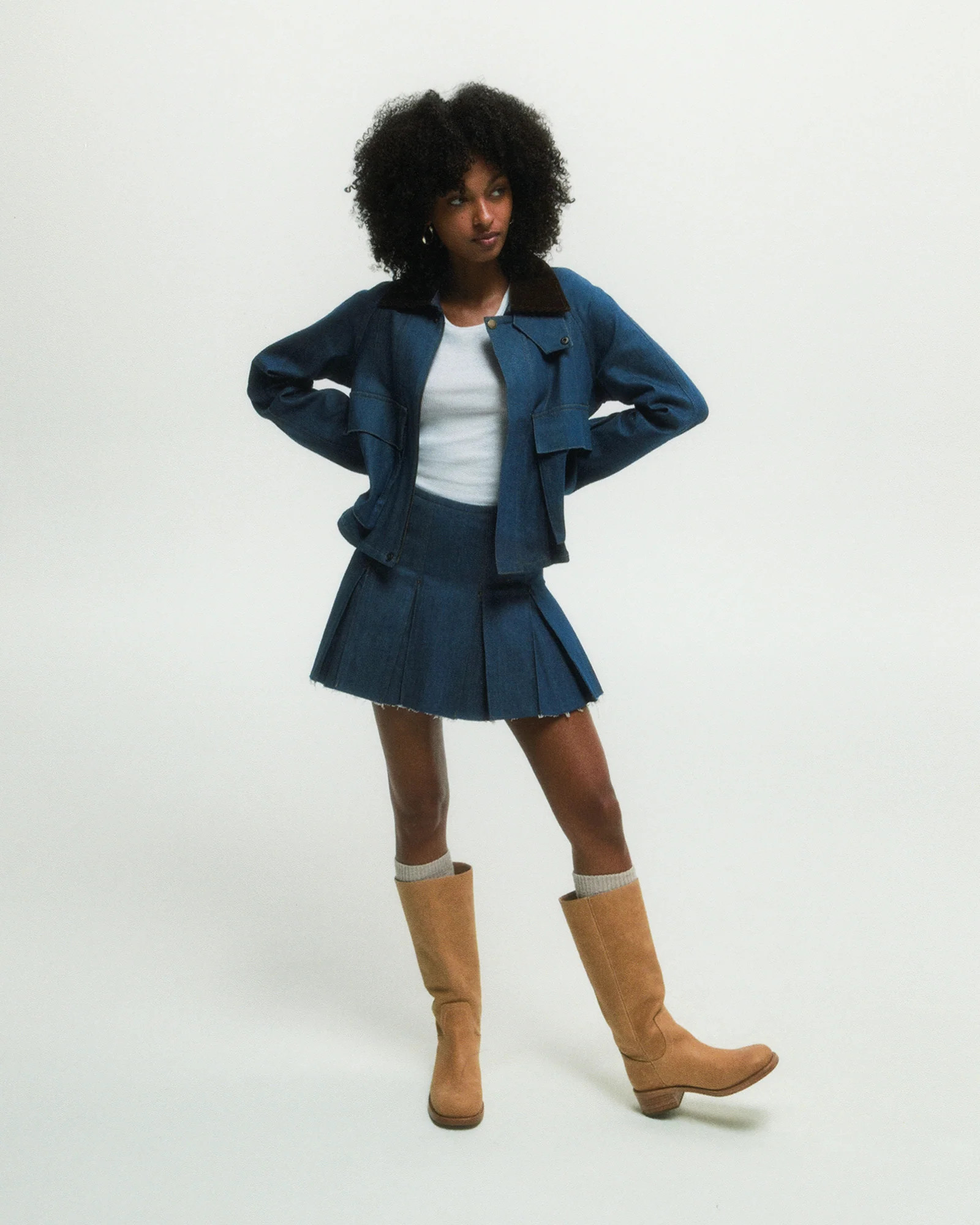 RIGGS Banana Leather Square-Toe Women's Boot | Steve Madden (US)