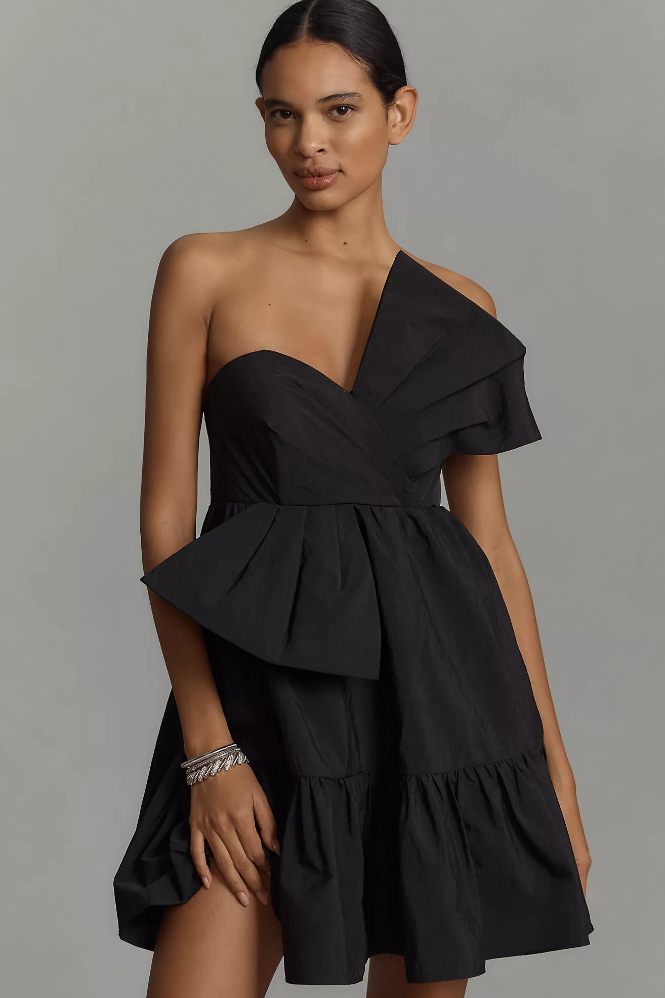 Mac Duggal Strapless Bow Mini Dress | Anthropologie (US)