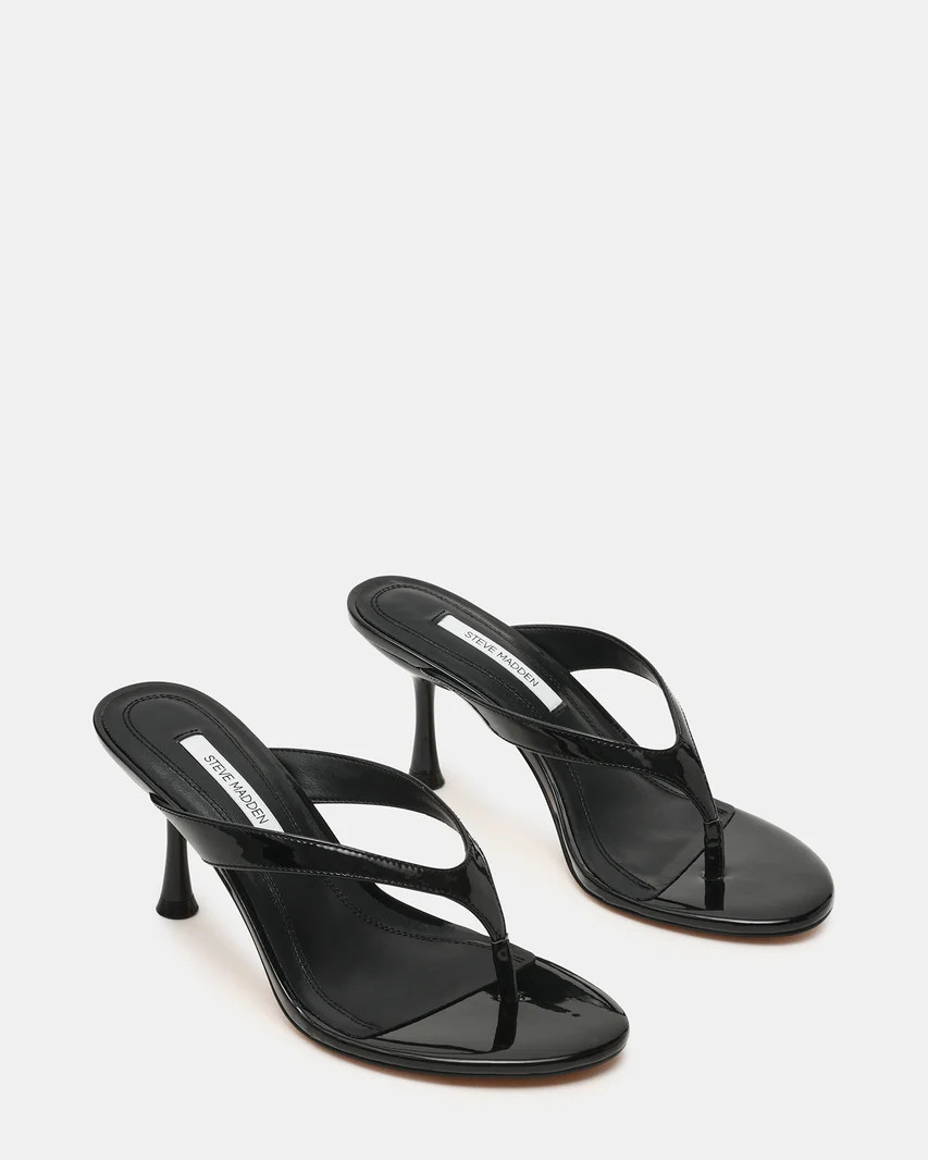 FAROH Black Patent Thong Women's Heel | Steve Madden (US)