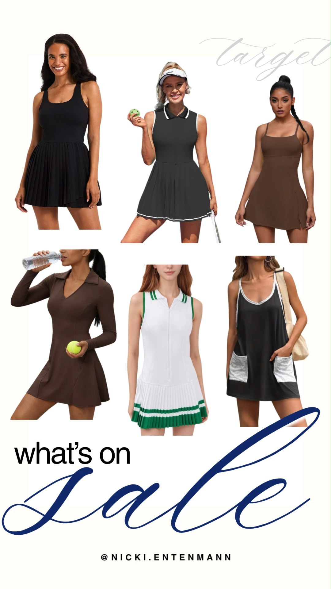 Get ready for court season with Target’s summer sale featuring incredible discounts on activewear dresses. This trendy lineup highlights athletic tennis and pickleball dresses with flattering pleated skirts, collared detailing, and sleek racerback styles in classic neutrals and crisp whites. Grab these comfortable, sporty favorites while the sale lasts to upgrade your workout wardrobe for less.

#targetstyle #targetfinds #salealert #targethaul #dealsandsteals #tennisdress #activewear #athleisure #sportystyle #pickleballoutfit 

 #LTKfitnessgoals #LTKActive #LTKSaleAlert