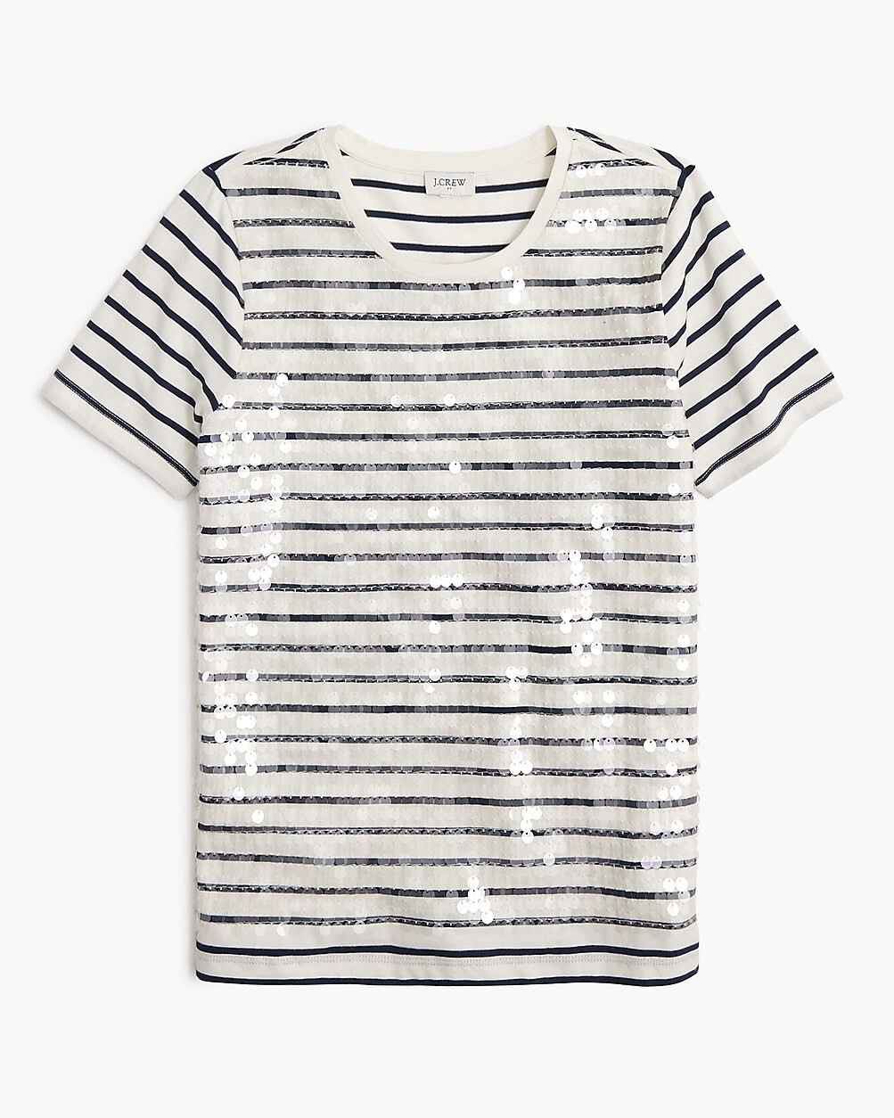 Striped sequin-embellished tee | J.Crew Factory