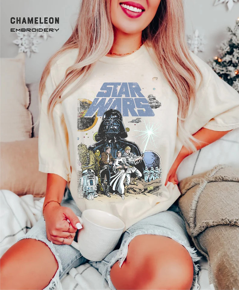 Vintage Disney Star Wars Comfort Colors Shirt, Star Wars Shirt, Retro Star Wars A New Hope Faded,... | Etsy (US)