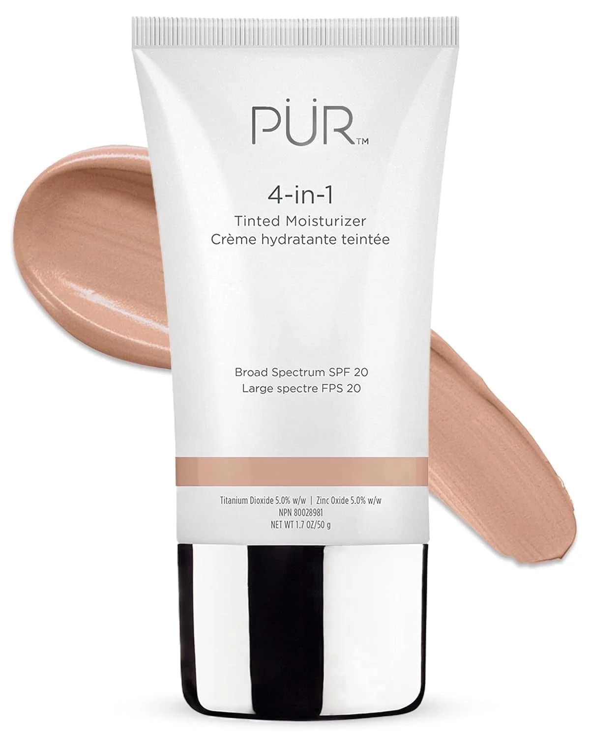 PÜR MINERALS 4-in-1 Tinted Moisturizer With SPF 20 - Hydrating Face Moisturizer, Primer, & Found... | Walmart (US)