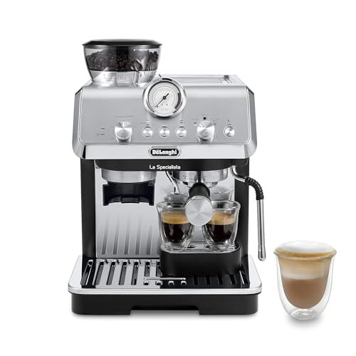De'Longhi La Specialista Espresso Machine with Grinder, Milk Frother, 1450W, Barista Kit - Bean to Cup Coffee & Cappuccino Maker,Stainless Steel, Black | Amazon (US)