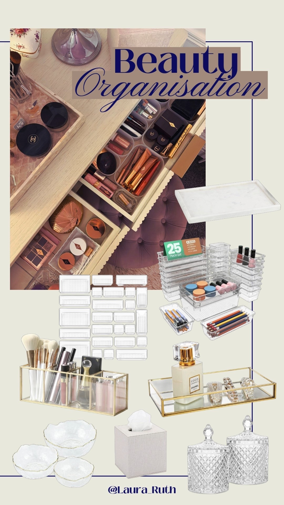 Obsessed with a beautifully organised space 🤍 From makeup drawers to vanity tops, these beauty organisation finds double as chic home organisation essentials. Acrylic organisers, drawer dividers and trays that make getting ready feel effortless and clutter-free. 

#LTKhome #LTKuk #LTKbeauty