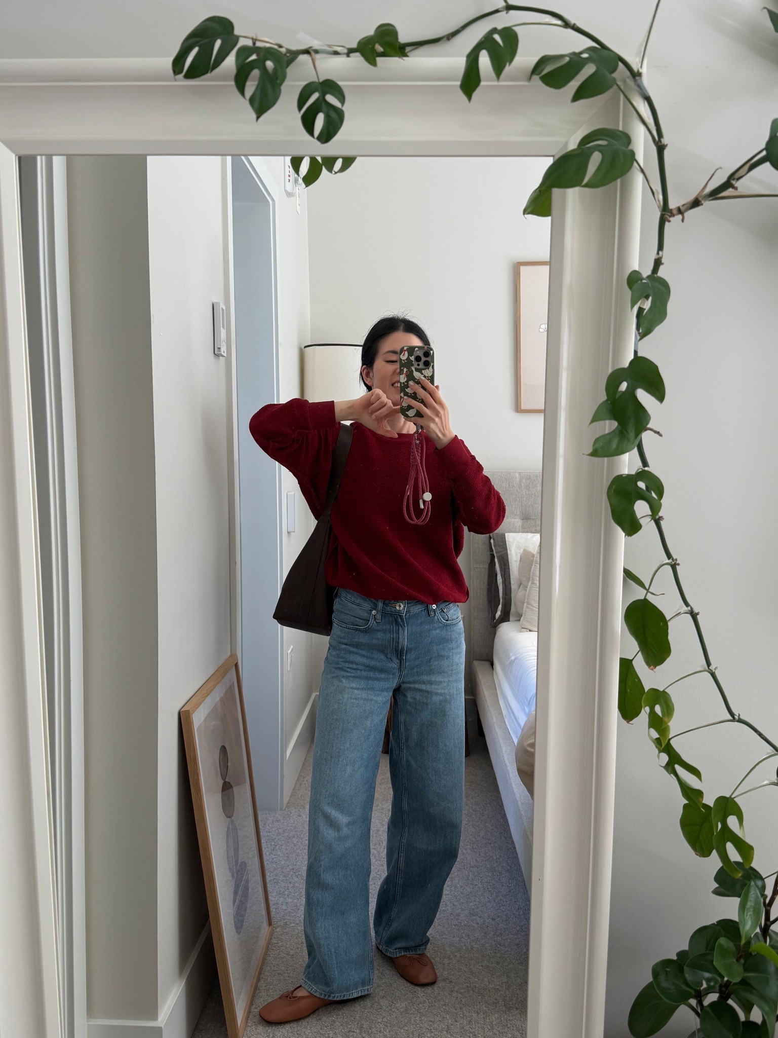 Ziggy shirt: sized up to a small
Jeans: tts. Lots of room at my usual size. No need to size up. Very comfortable 
Flats: comfy flats. Tts
The Horse bag

#LTKcanada #LTKpetite