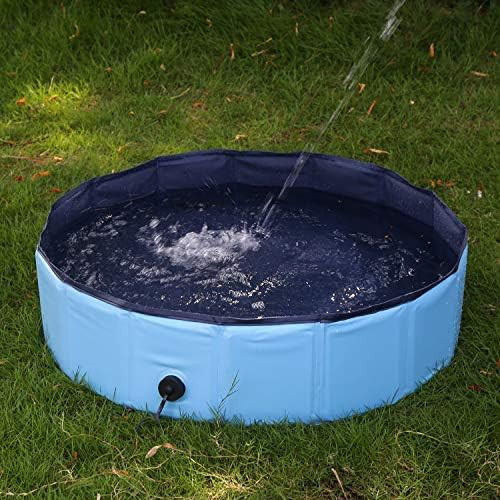 OWNPETS Foldable Pet Pool with Bath Brush, Collapsible Dog Swimming Pool, Non-Slip Hard Plastic Pool | Amazon (US)