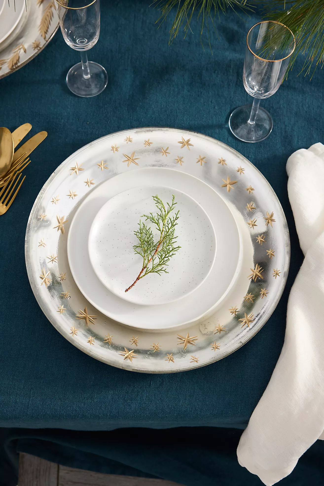 Gilded Cut Glass Charger | Anthropologie (US)