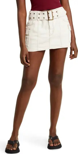 Mason Y2K Belted Miniskirt | Nordstrom