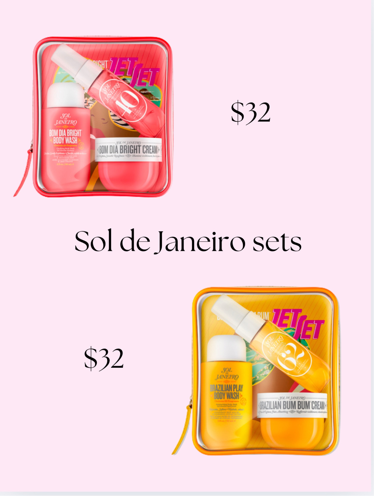 Sol de Janeiro sets for $32!! 🩷💛 These sets make the perfect gifts or just a personal pick me up 🫧

#LTKGiftGuide #LTKFindsUnder50 #LTKBeauty