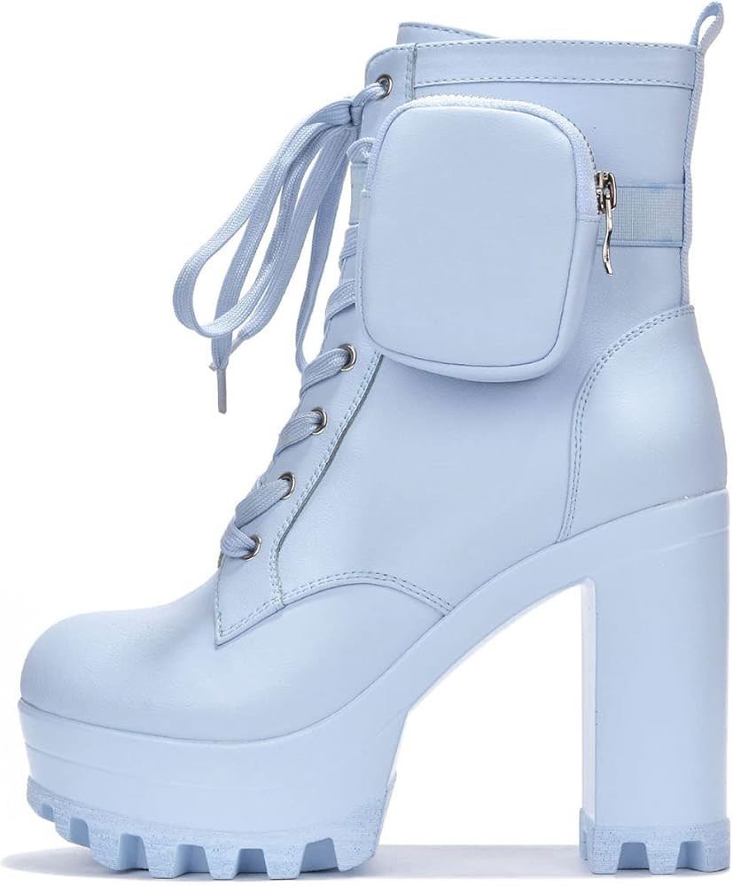 Cape Robbin Monik Platform Chelsea Ankle Boots with Chunky Block Heels for Women, Women's Booties wi | Amazon (US)