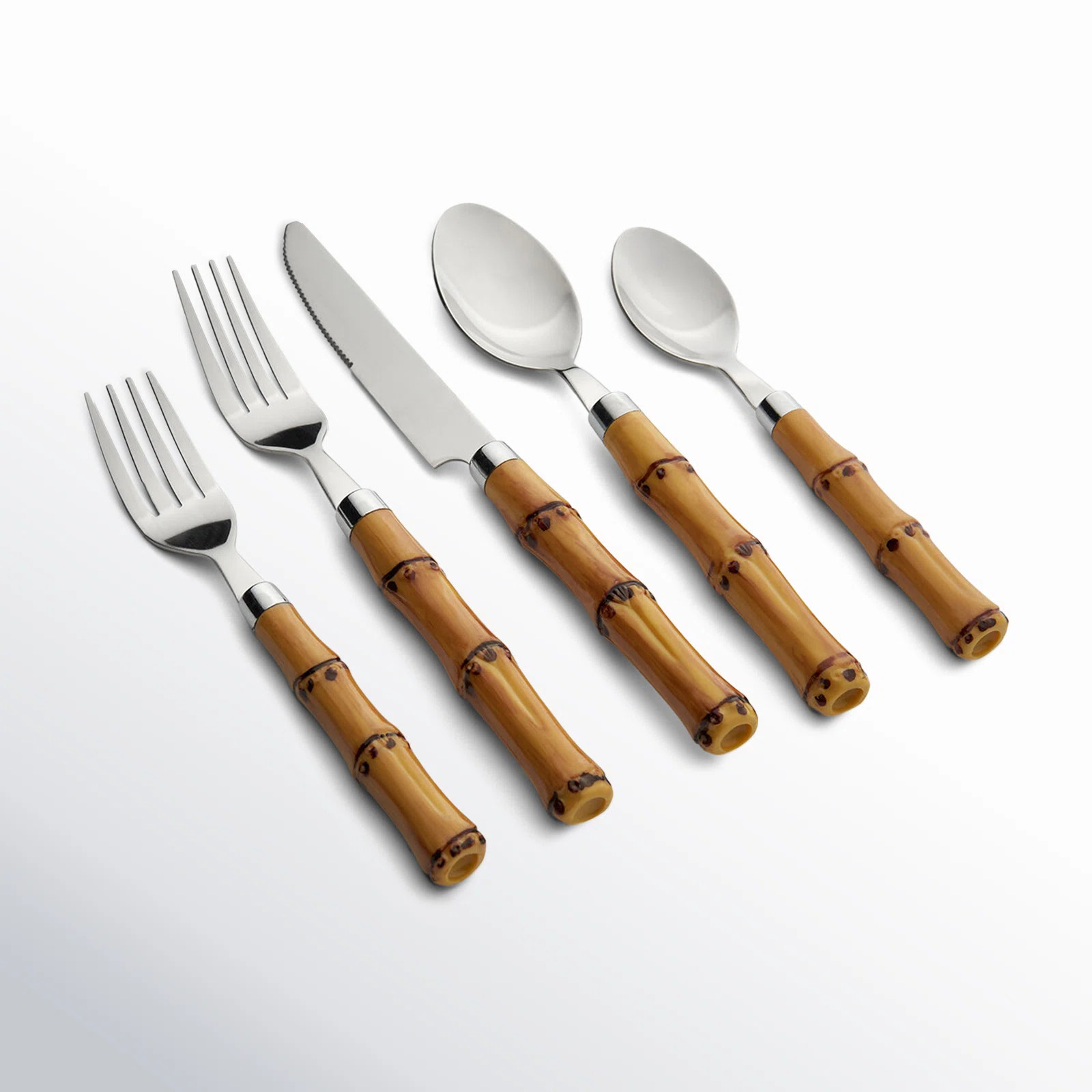 Cambridge Bamboo Handle 20-Piece Flatware Set | Wayfair North America