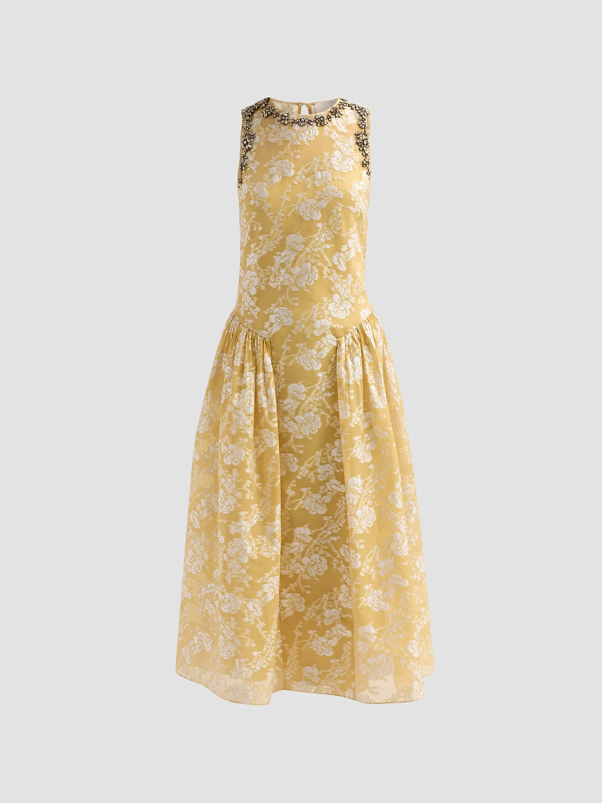 Florence Floral Jacqaurd Midi-Dress | Saks Fifth Avenue