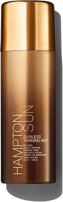 Hampton Sun Sunless Tanning Mist | Face + Body Self-Tanner | No-Rub + Mess-Free | Streak-Free, Lo... | Amazon (US)