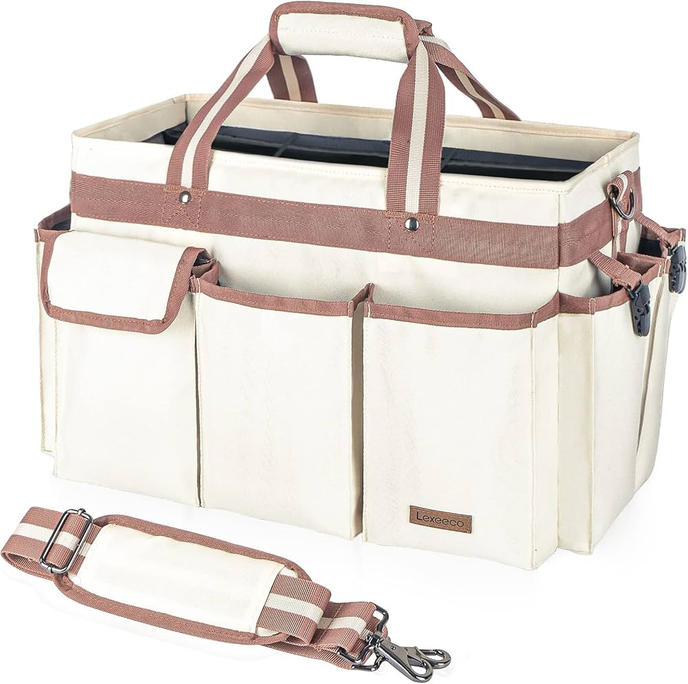 Cleaning Caddy, Cleaning Supplies Organizer with Handles for Cleaning Products Storage, Large Wea... | Amazon (US)