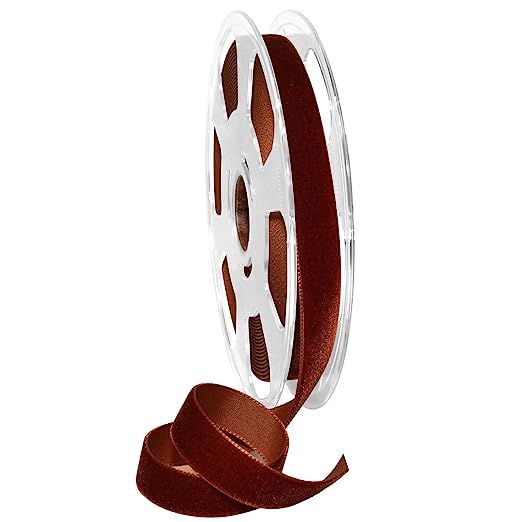 Morex Ribbon Nylon, 5/8 inch by 11 Yards, Rust, Item 01215/10-415 Nylvalour Velvet Ribbon, 5/8" x... | Amazon (US)