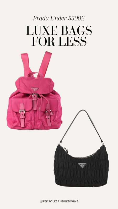 Luxe bags for less - Prada bags under $500!! Designer bags, designer sale

#LTKsalealert #LTKitbag #LTKGiftGuide