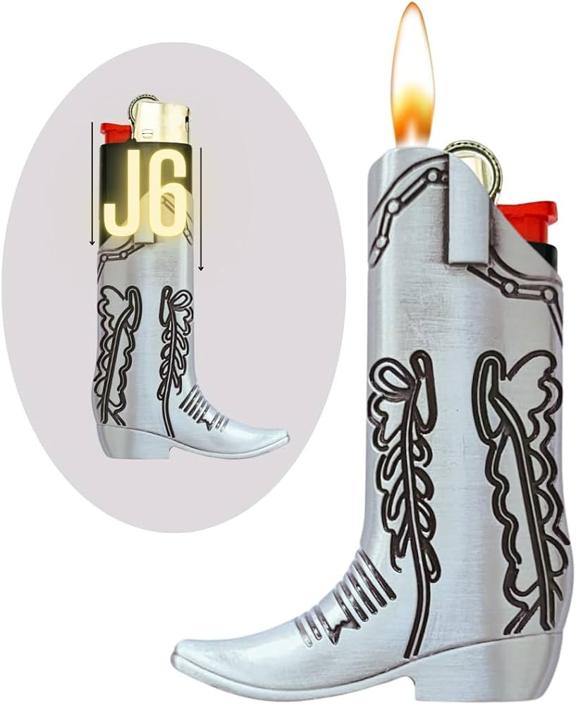Cowboy Boot Lighter Case. Cow Boy Boot Lighter Holder Sleeve for J5 and J6 BIC Lighters. 3 Colors... | Amazon (US)
