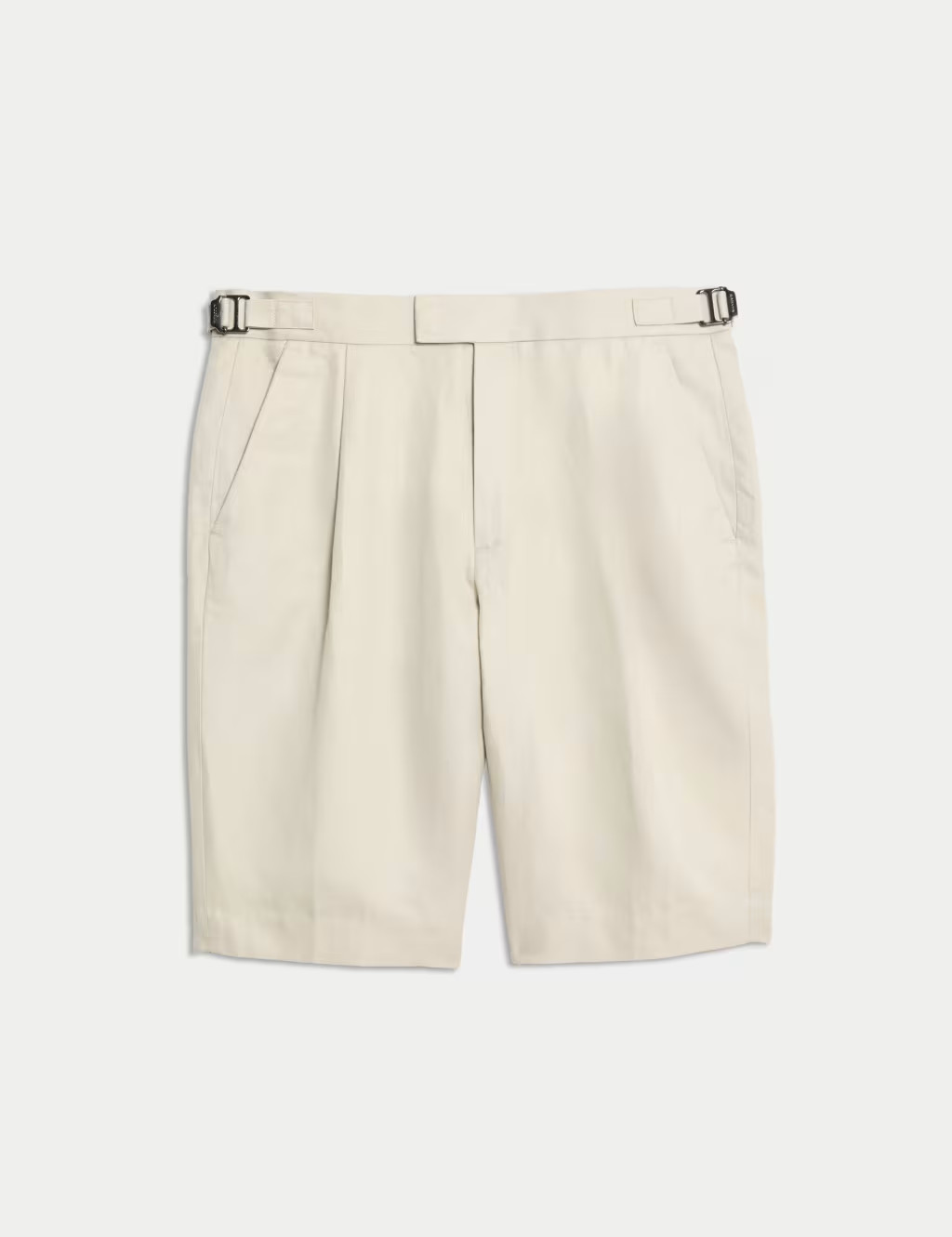 Cotton Linen Blend Single Pleat Shorts | Marks & Spencer (UK)
