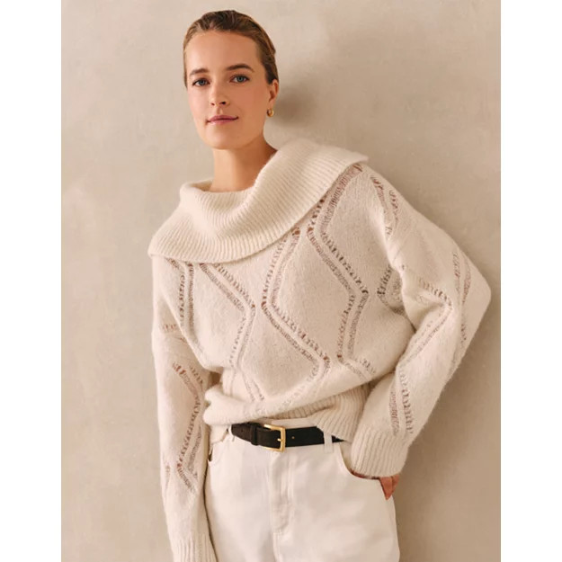 Pointelle Detail Jumper with Alpaca | The White Company UK & ROW