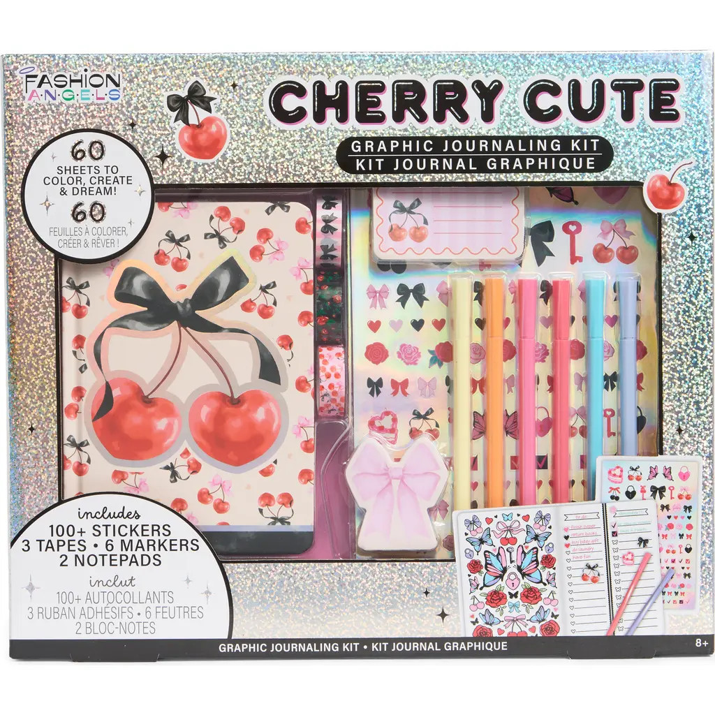 Fashion Angels Cherry Cute Graphic Journaling Kit in Multi at Nordstrom | Nordstrom