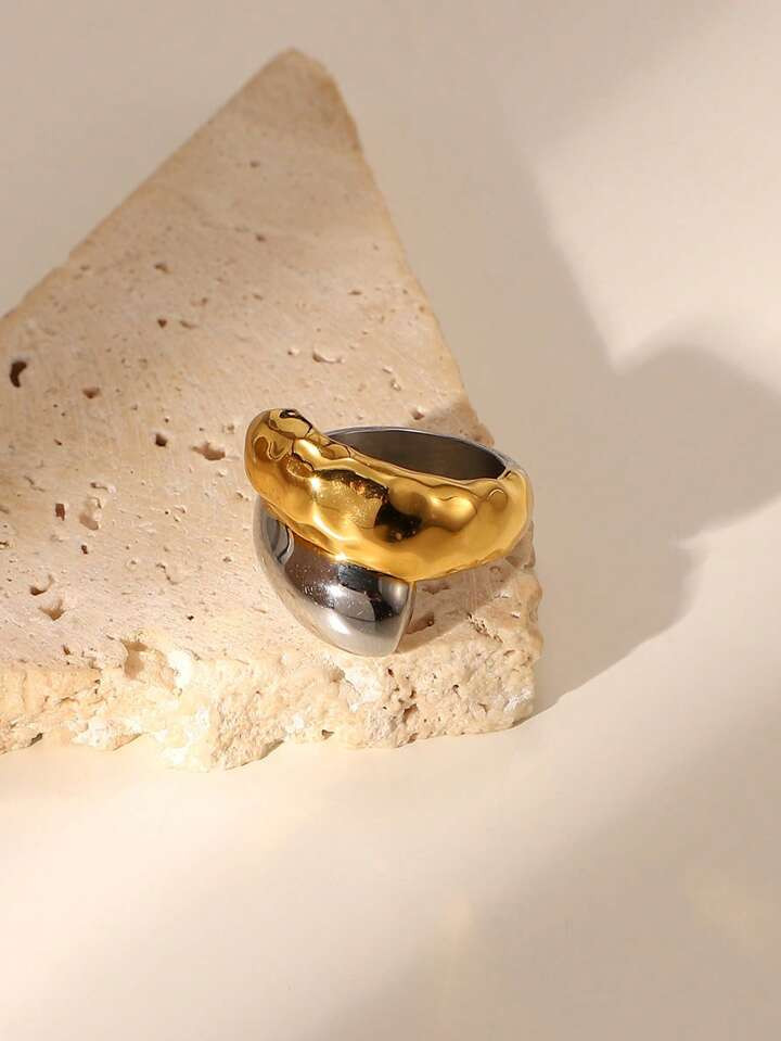 Uworld 1pc Classic Minimalist Fashion Chunky Stainless Steel Rings For Party Gift | SHEIN